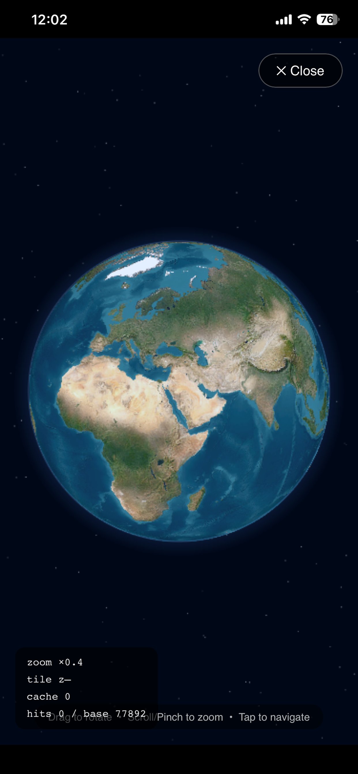 GPS Explorer 3D-Globus mit hochauflösenden ESRI-Satellitenbildern – interaktiv drehbar und zoombar